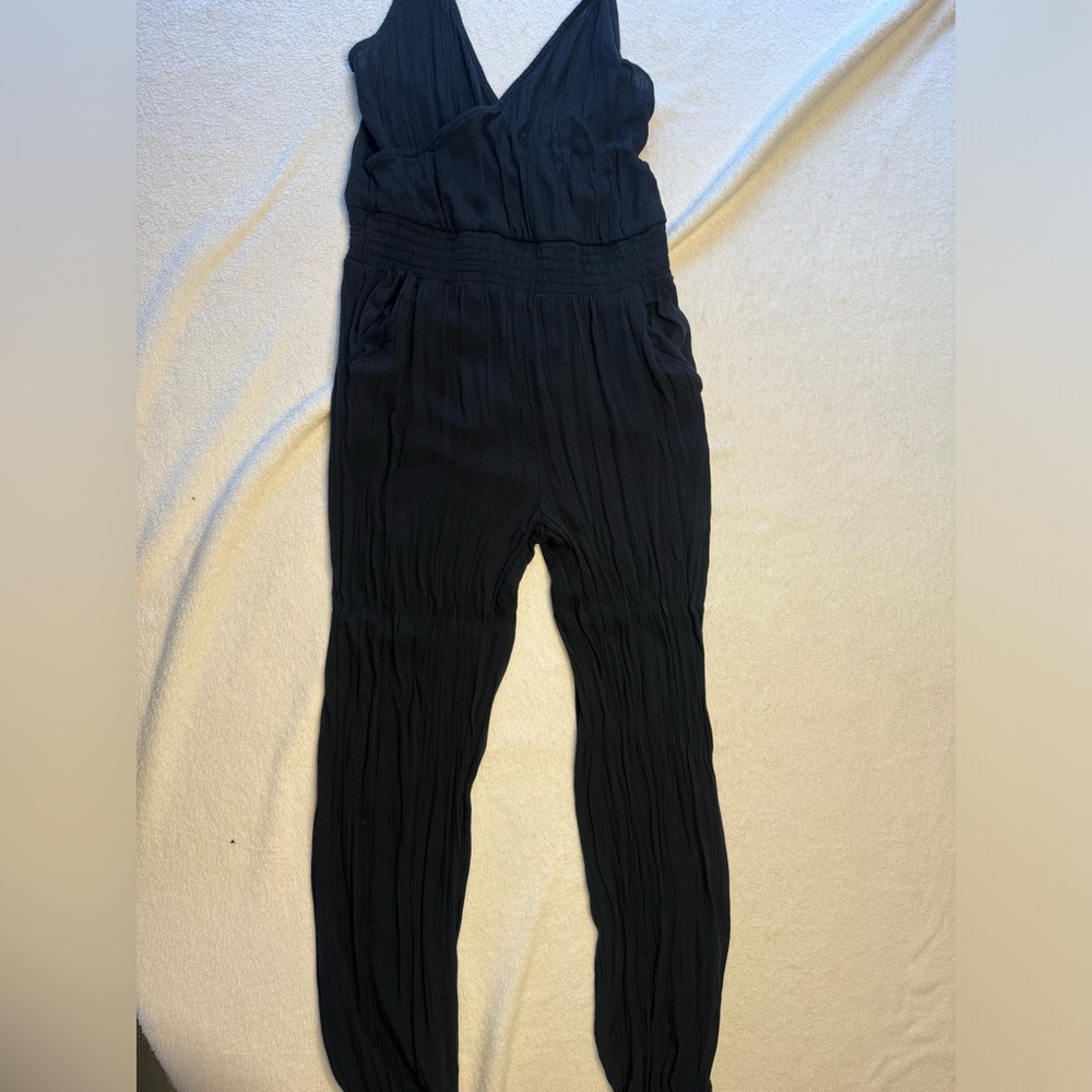 Prana Black V-Neck Jumpsuit